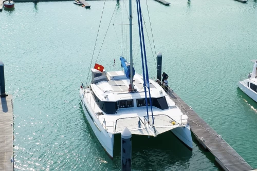 Blue Catamaran